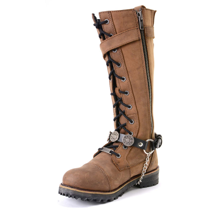 Milwaukee Leather Boot Chains Set of 2 - Adjustable Biker Boots Strap