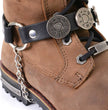 Milwaukee Leather Silver 44 MAG Medallion Boot Chain with Adjustable Strap – MLA3004