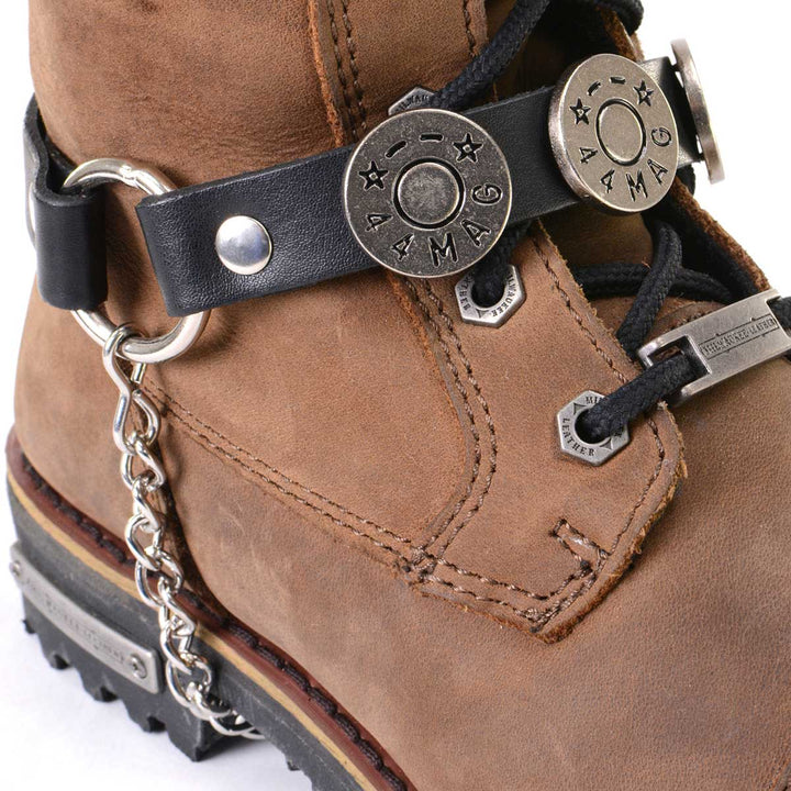 Milwaukee Leather Boot Chains Set of 2 - Adjustable Biker Boots Strap