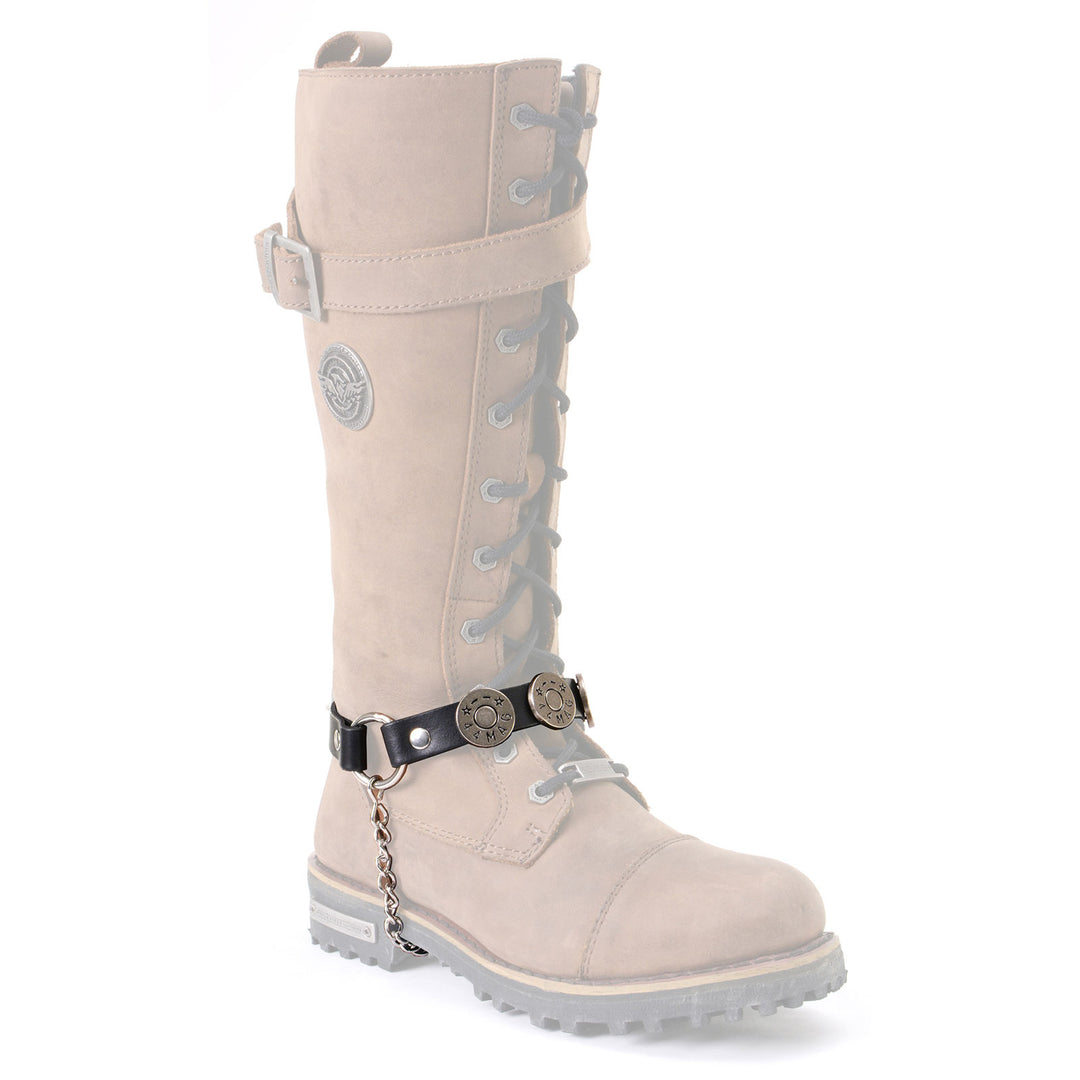 Milwaukee Leather Boot Chains Set of 2 - Adjustable Biker Boots Strap