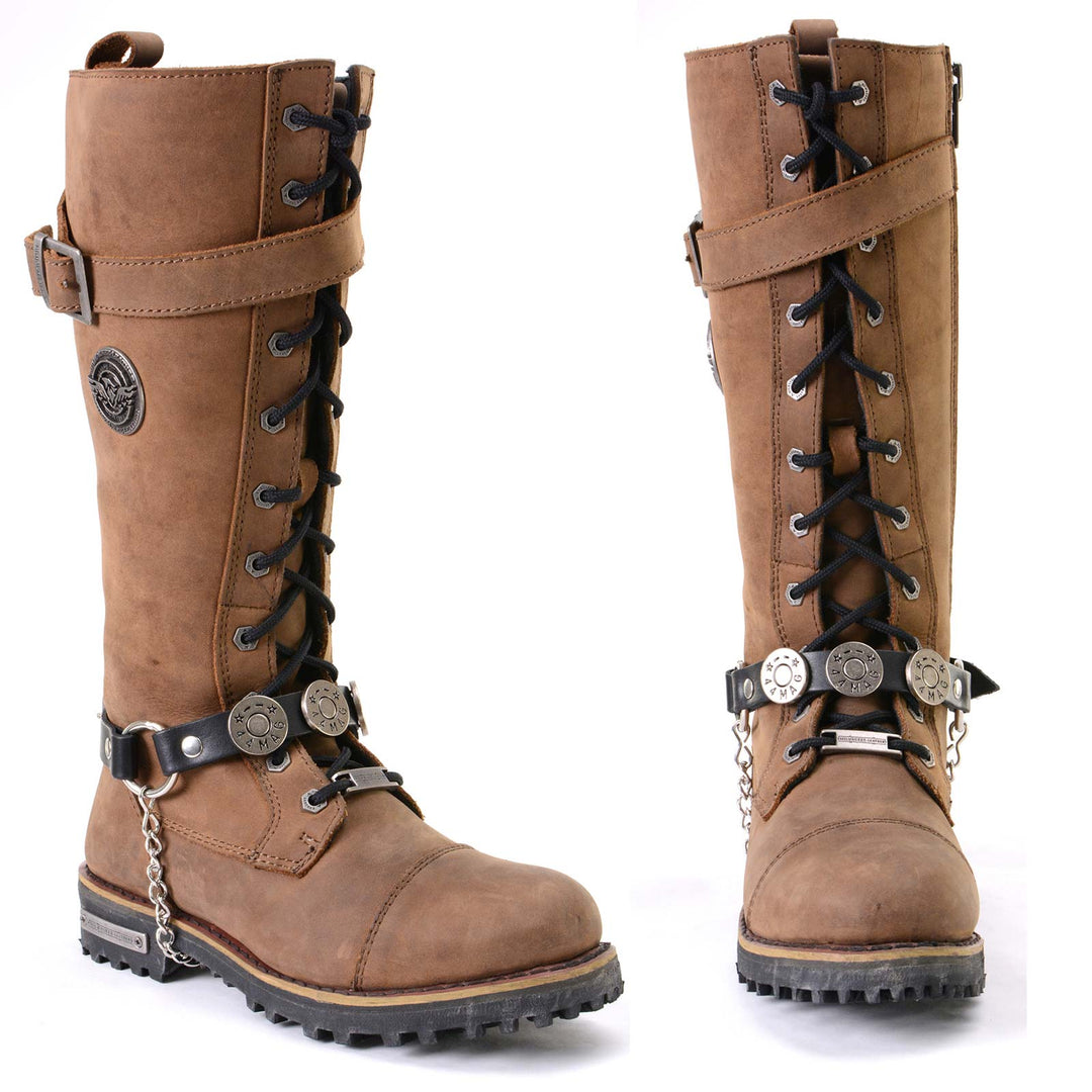 Milwaukee Leather Boot Chains Set of 2 - Adjustable Biker Boots Strap