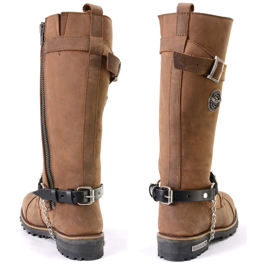 Milwaukee Leather Boot Chains Set of 2 - Adjustable Biker Boots Strap