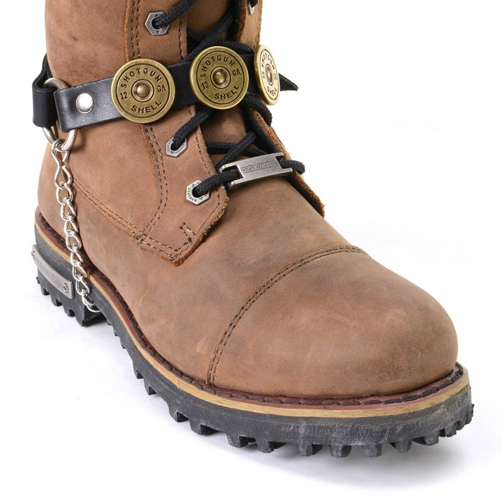 Milwaukee Leather Boot Chains Set of 2 - Adjustable Biker Boots Strap