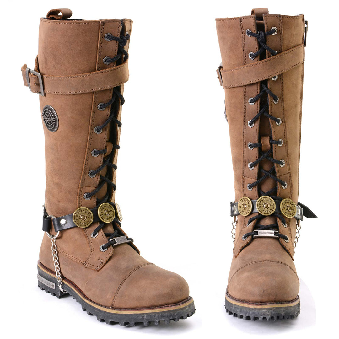 Milwaukee Leather Boot Chains Set of 2 - Adjustable Biker Boots Strap