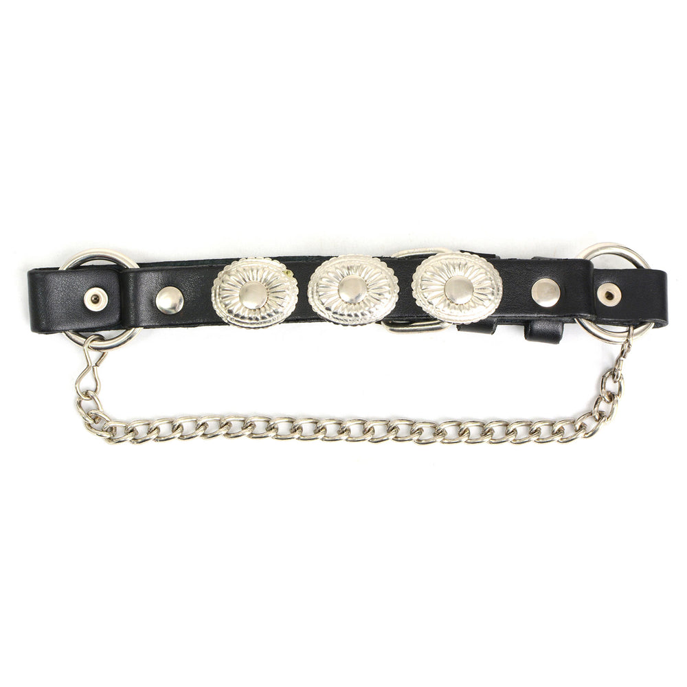 Milwaukee Leather Silver Vintage Concho Boot Chain with Adjustable Strap - MLA3008