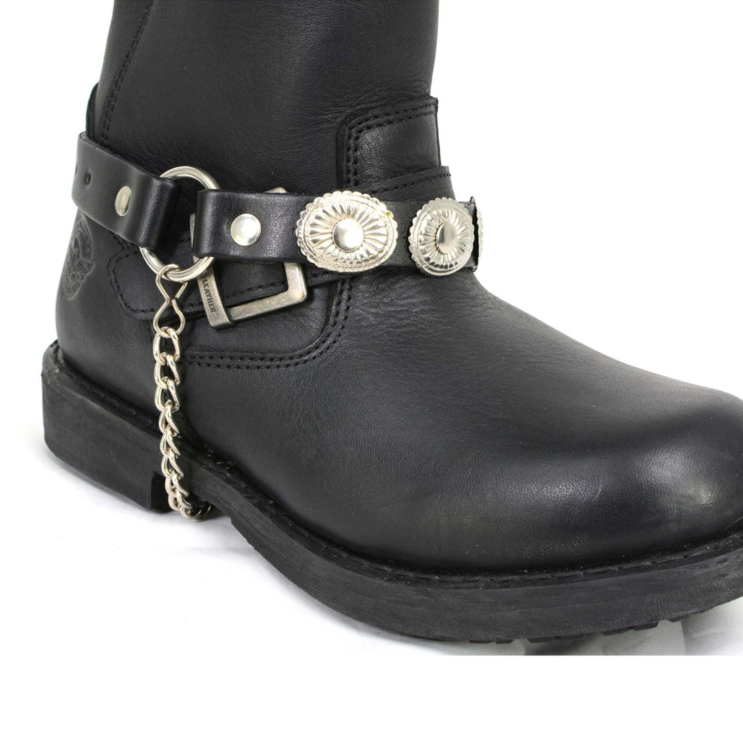 Milwaukee Leather Boot Chains Set of 2 - Adjustable Biker Boots Strap