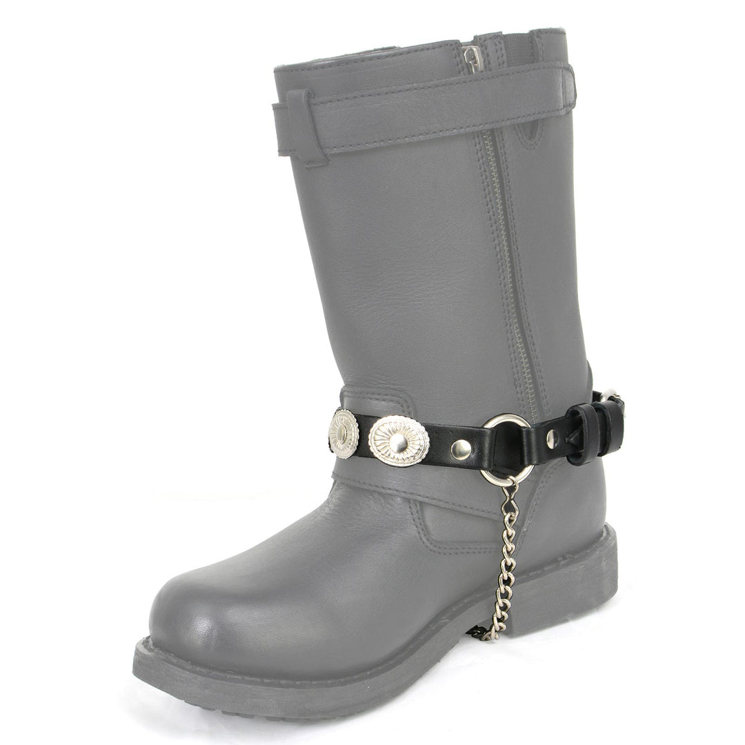 Milwaukee Leather Boot Chains Set of 2 - Adjustable Biker Boots Strap