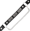 Milwaukee Leather Motorcycle Boot Chain – Silver Chain & Buckle, F‑Around – Find Out Text Accent - ML3009