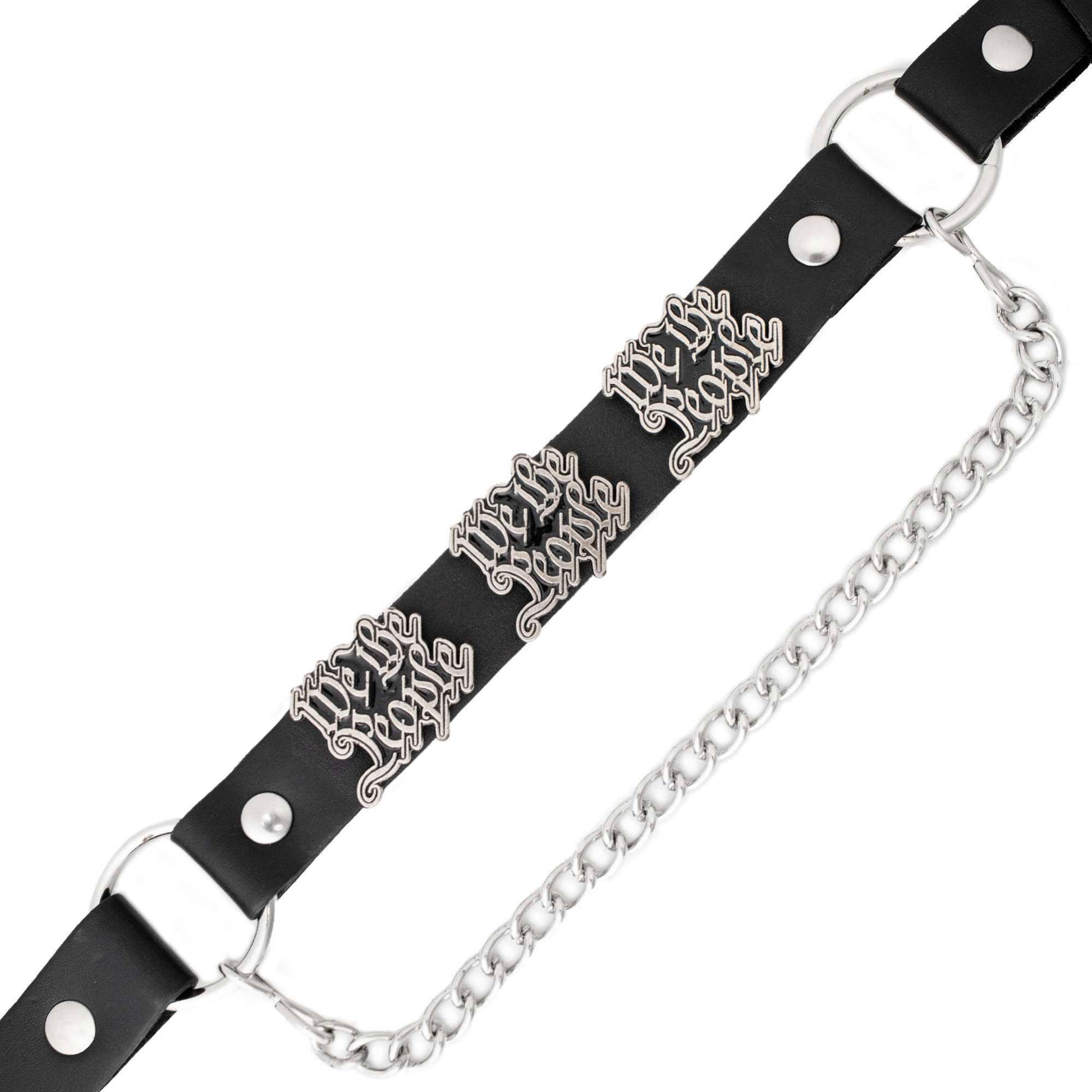 Milwaukee Leather Silver We The People Emblem Boot Chain with Adjustable Strap - MLA3010