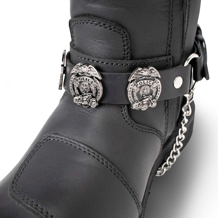 Milwaukee Leather Boot Chains Set of 2 - Adjustable Biker Boots Strap
