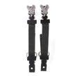 Milwaukee Leather MLA4005 Motorcycle Biker Silver Flying Eagle Elastic Bungee Clips for Chaps or Pants (Set of 2)