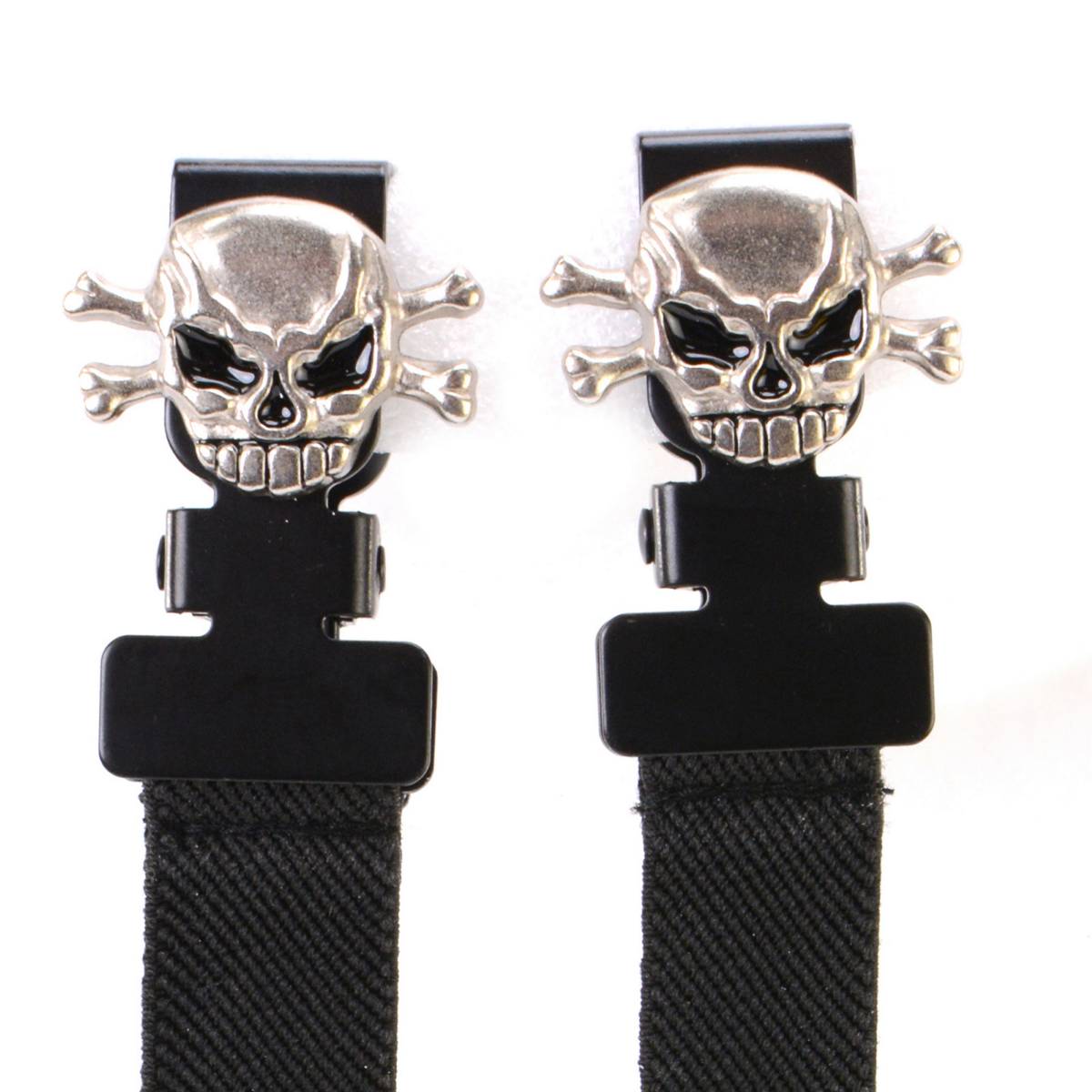 Milwaukee Leather Hosen-Clips – 2 Stück, Elastische Bungee-Clips Mit Emblem Für Motorradhosen/Chaps