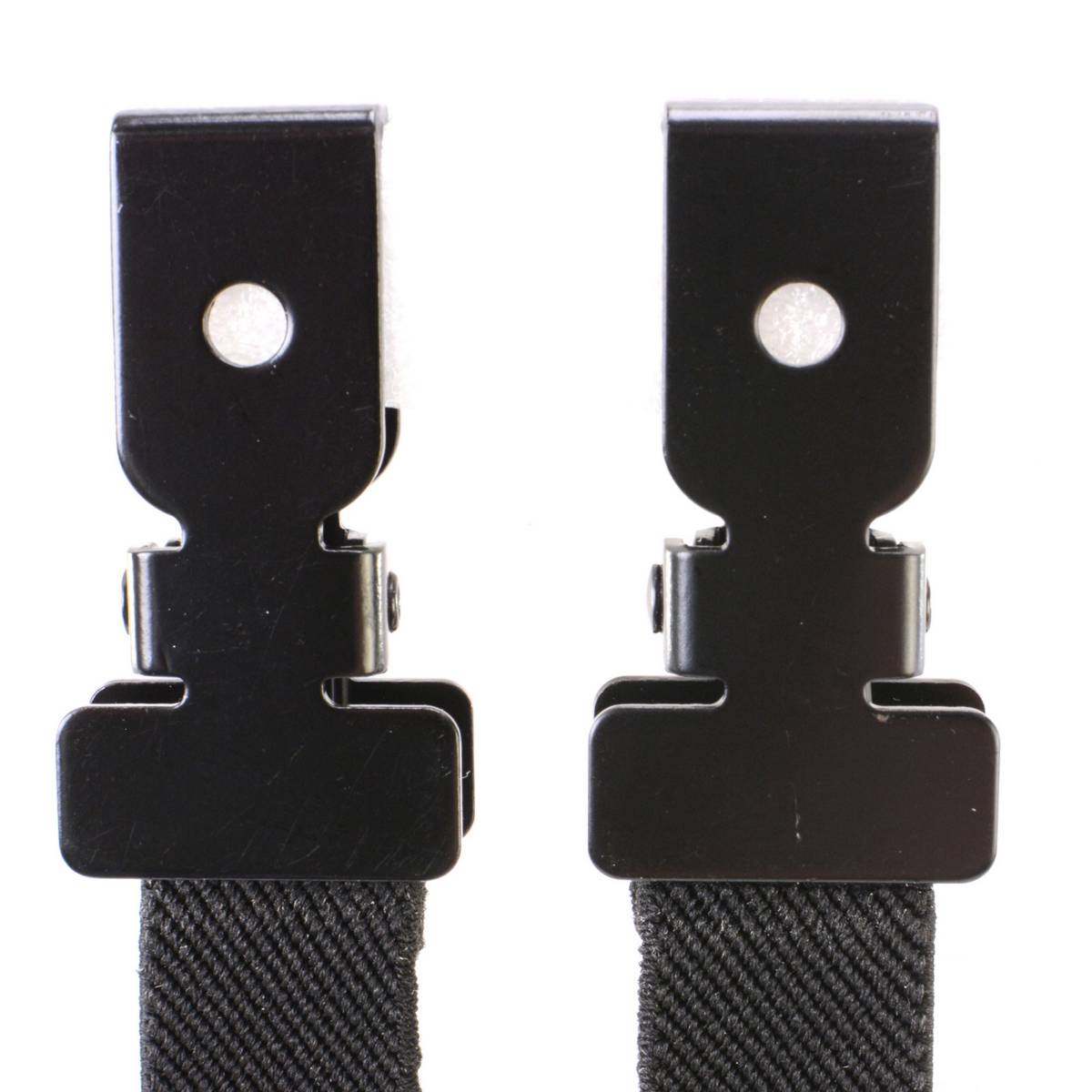 Milwaukee Leather MLA4010 Motorcycle Biker Plain Black Elastic Bungee Clips for Chaps or Pants (Set of 2)
