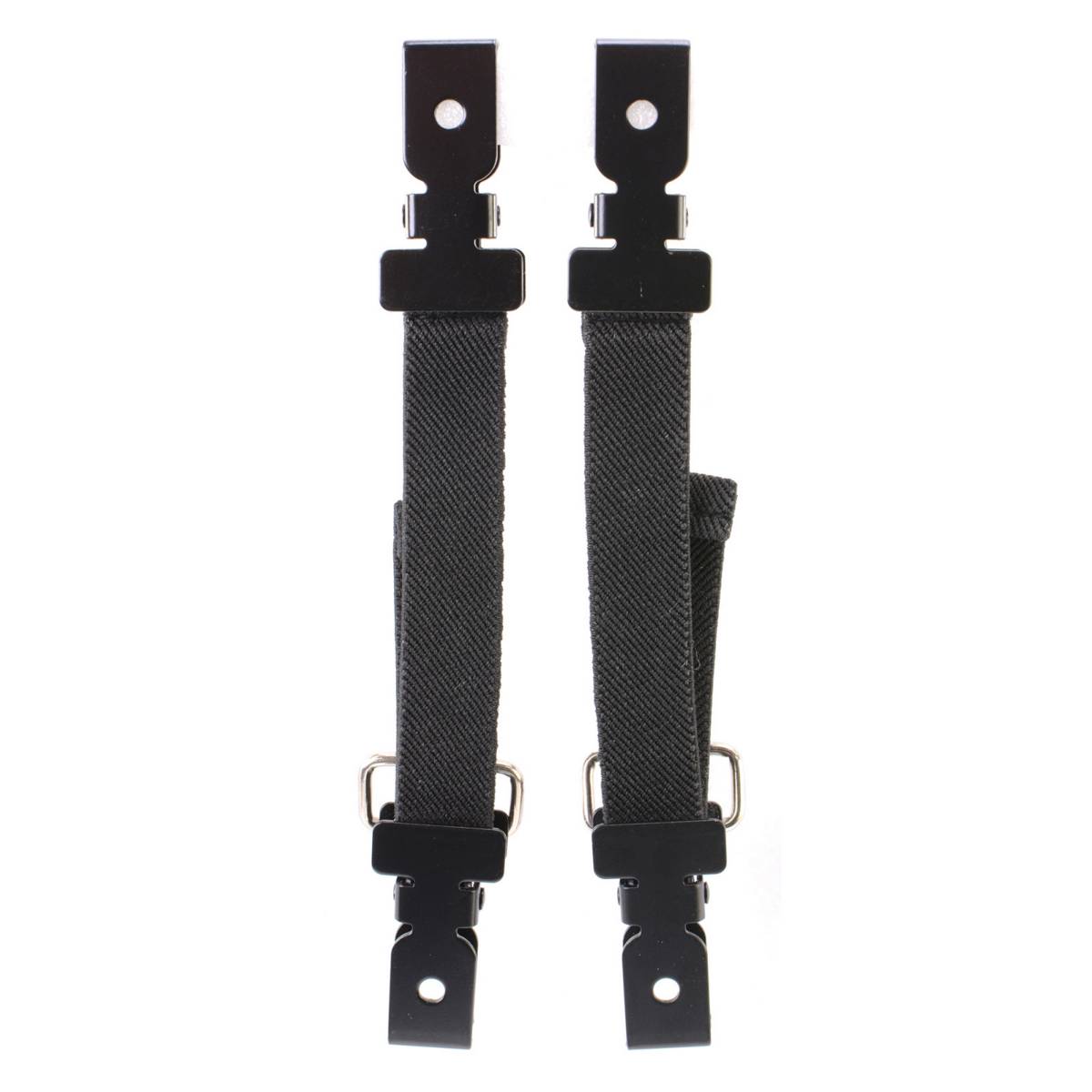 Milwaukee Leather MLA4010 Motorcycle Biker Plain Black Elastic Bungee Clips for Chaps or Pants (Set of 2)