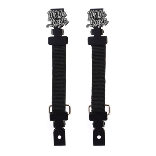 Milwaukee Leather MLA4014 We The People Motorcycle Biker Elastic Bungee Clips for Chaps or Pants (Set of 2)