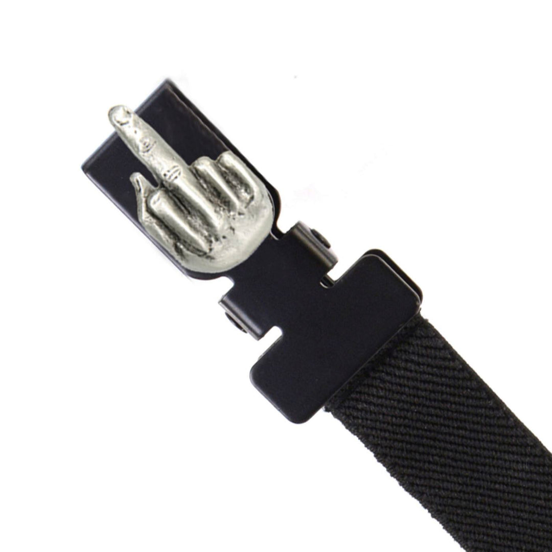 Milwaukee Leather MLA4016 Middle Finger Motorcycle Biker Elastic Bungee Clips for Chaps or Pants (Set of 2)
