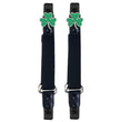 Milwaukee Leather MLA4018 3-Leaf Clover Motorcycle Biker Elastic Bungee Clips for Chaps or Pants (Set of 2)