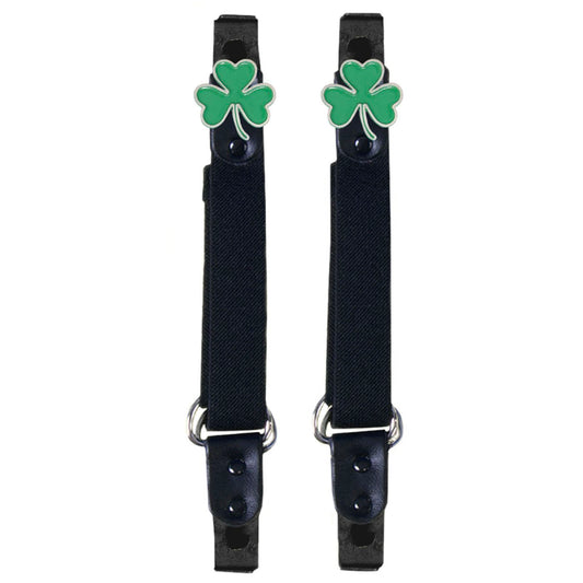 Milwaukee Leather MLA4018 3-Leaf Clover Motorcycle Biker Elastic Bungee Clips for Chaps or Pants (Set of 2)