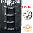 Milwaukee Leather 44-Magnum Dial Vest Extender Double Chrome Chains Genuine Leather 6.5