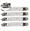 Milwaukee Leather Motorcycle Medallion Vest Extender - Double Chrome Chains Genuine Leather 6.5