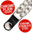 Milwaukee Leather Silver/Chrome Medallion Vest Extender - Double Chrome Chains Genuine Leather 6.5
