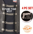 Milwaukee Leather 2nd Amendment Medallion Vest Extender - Double Chrome Chains Genuine Leather 6.5
