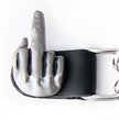 Milwaukee Leather 4-Piece Vest Extender Set - Middle Finger, Double Chrome Chains, 4-Inch-MLA6033SET