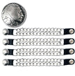 Milwaukee Leather Indian Head Medallion Vest Extender - Double Chrome Chains Genuine Leather 8.5