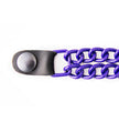 Milwaukee Leather MLA6090 Purple 4 Inch 4-PCS Vest Extender Set - Double Chrome Chains w/ Genuine Leather
