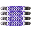 Milwaukee Leather MLA6090 Purple 4 Inch 4-PCS Vest Extender Set - Double Chrome Chains w/ Genuine Leather