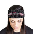 Milwaukee Leather | Bling Designed Wide Headbands-Headwraps for Women Biker Bandana with Angle Wings - MLA8002