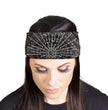 Milwaukee Leather | Bling Designed Wide Headbands-Headwraps for Women Biker bandana Classic Black- MLA8004