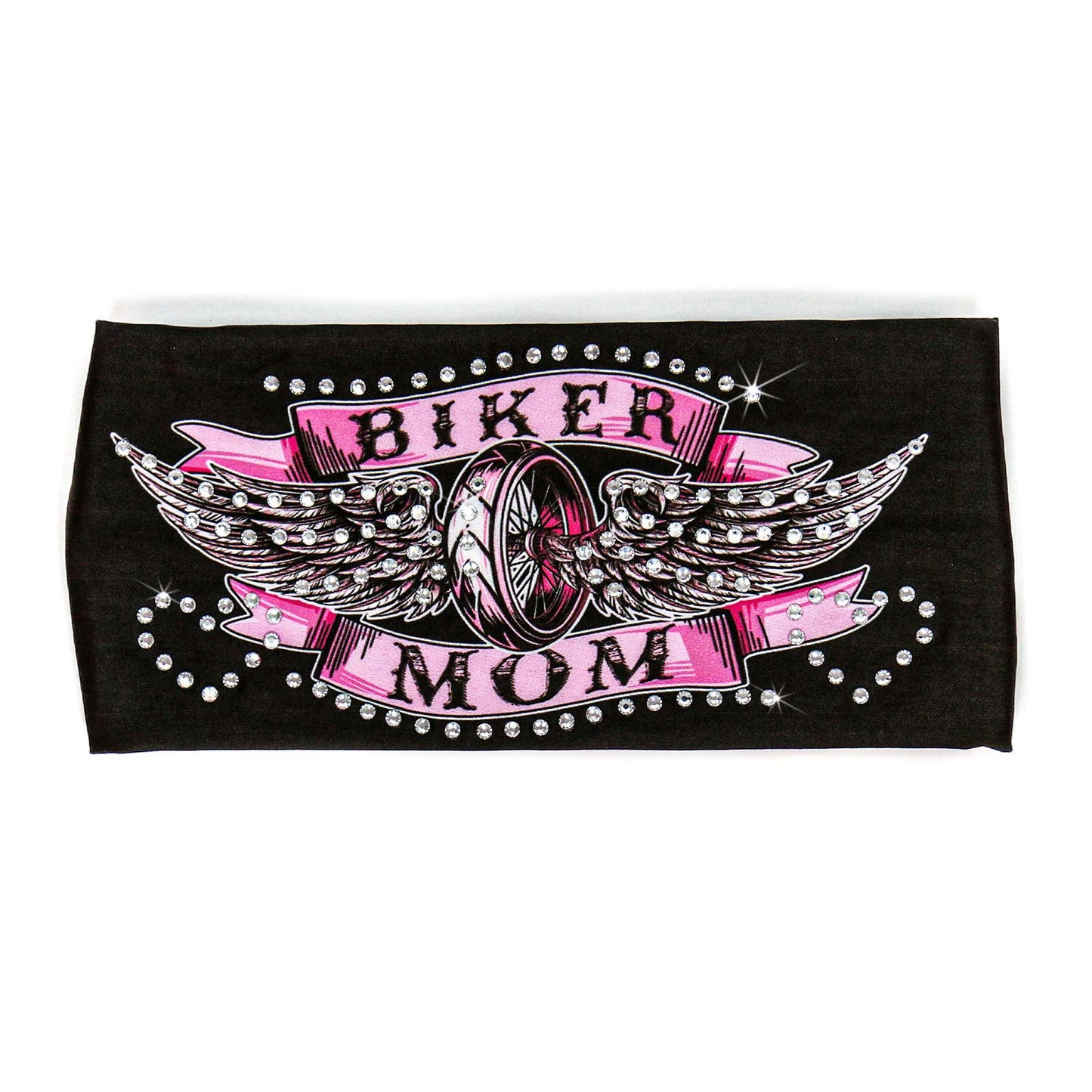 Milwaukee Leather | Bling Designed Wide Headbands-Headwraps for Women Biker Bandana with Bike Mom - MLA8013