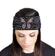 Milwaukee Leather | Bling Designed Wide Headbands-Headwraps for Women Biker Bandana with Butterfly - MLA8015
