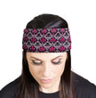 Milwaukee Leather | Bling Designed Wide Headbands-Headwraps for Women Biker Bandana with Fleur De Skulls - MLA8022