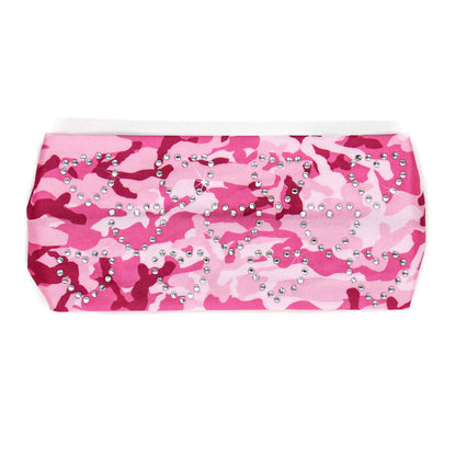 Milwaukee Leather | Bling Designed Wide Headbands-Headwraps for Women Biker Bandana with Pink Camo - MLA8032