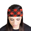 Milwaukee Leather | Bling Designed Wide Headbands-Headwraps for Women Biker Bandana with Plaid Red - MLA8034