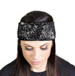 Milwaukee Leather | Bling Designed Wide Headbands-Headwraps for Women Biker Bandana with Ride Like A - MLA8037