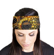 Milwaukee Leather | Bling Designed Wide Headbands-Headwraps for Women Biker Bandana with Sun Flower Skull - MLA8045
