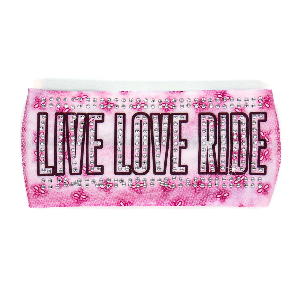 Milwaukee Leather | Bling Designed Wide Headbands-Headwraps for Women Biker Bandana with Live Love Ride- MLA8047