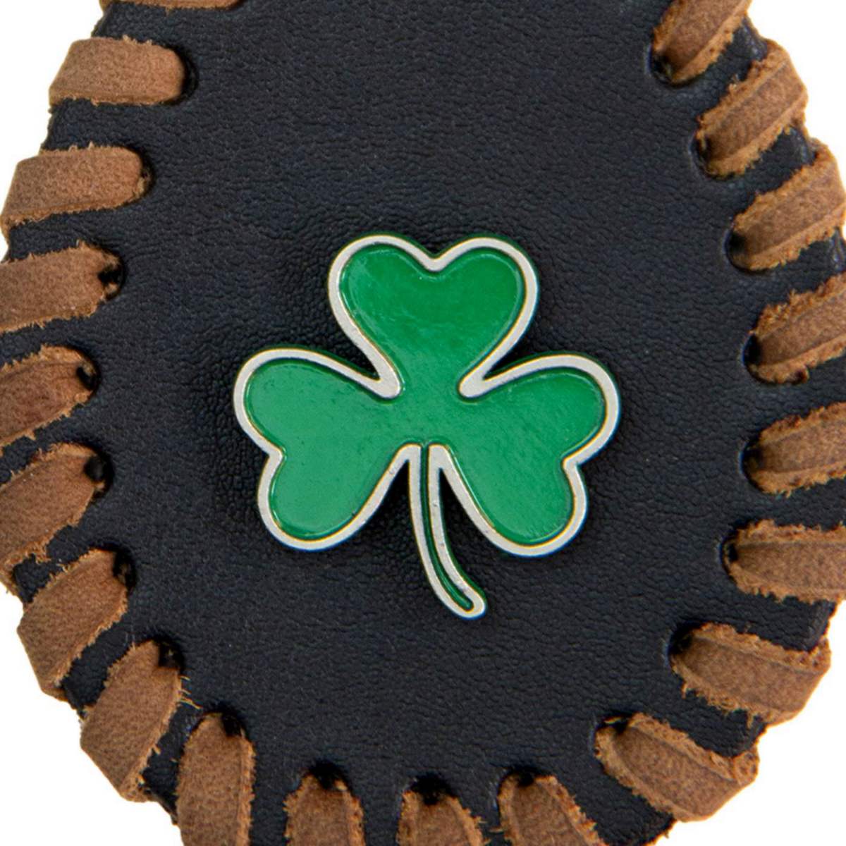 Milwaukee Leather Key Chain with Leather Original Pewter Emblem