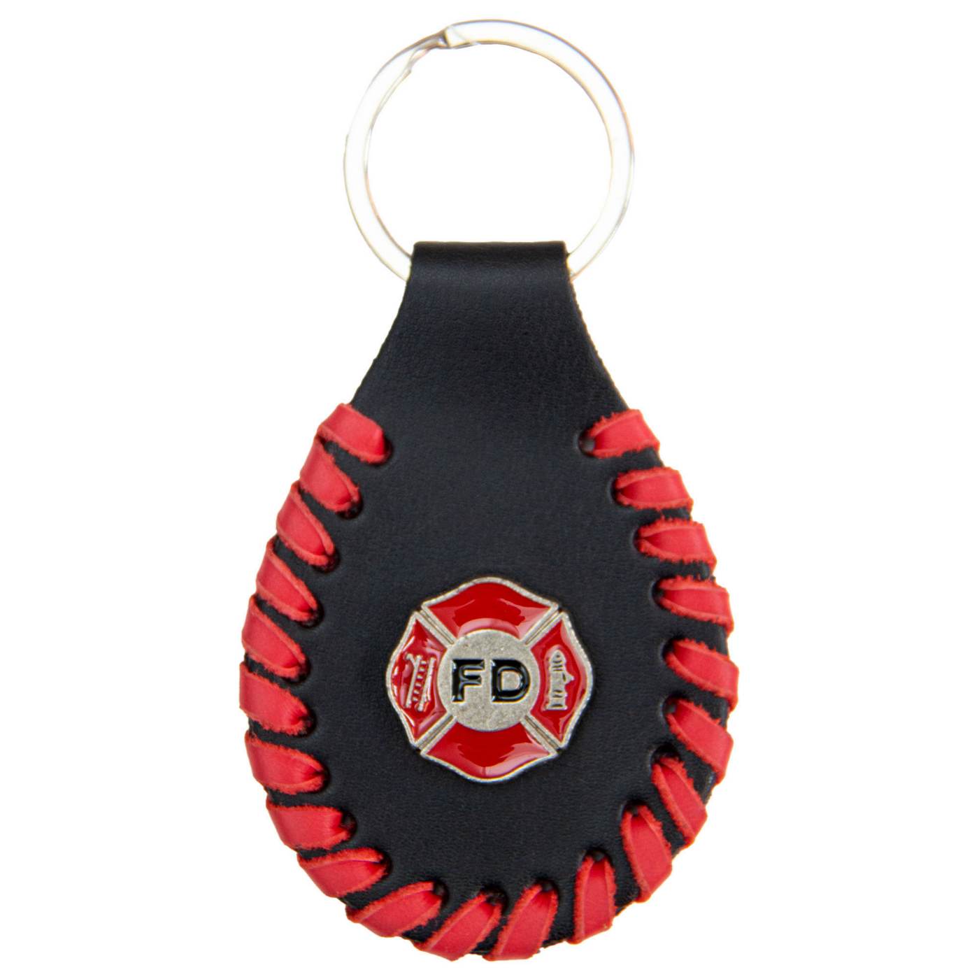 Milwaukee Leather Key Chain with Leather Original Pewter Emblem