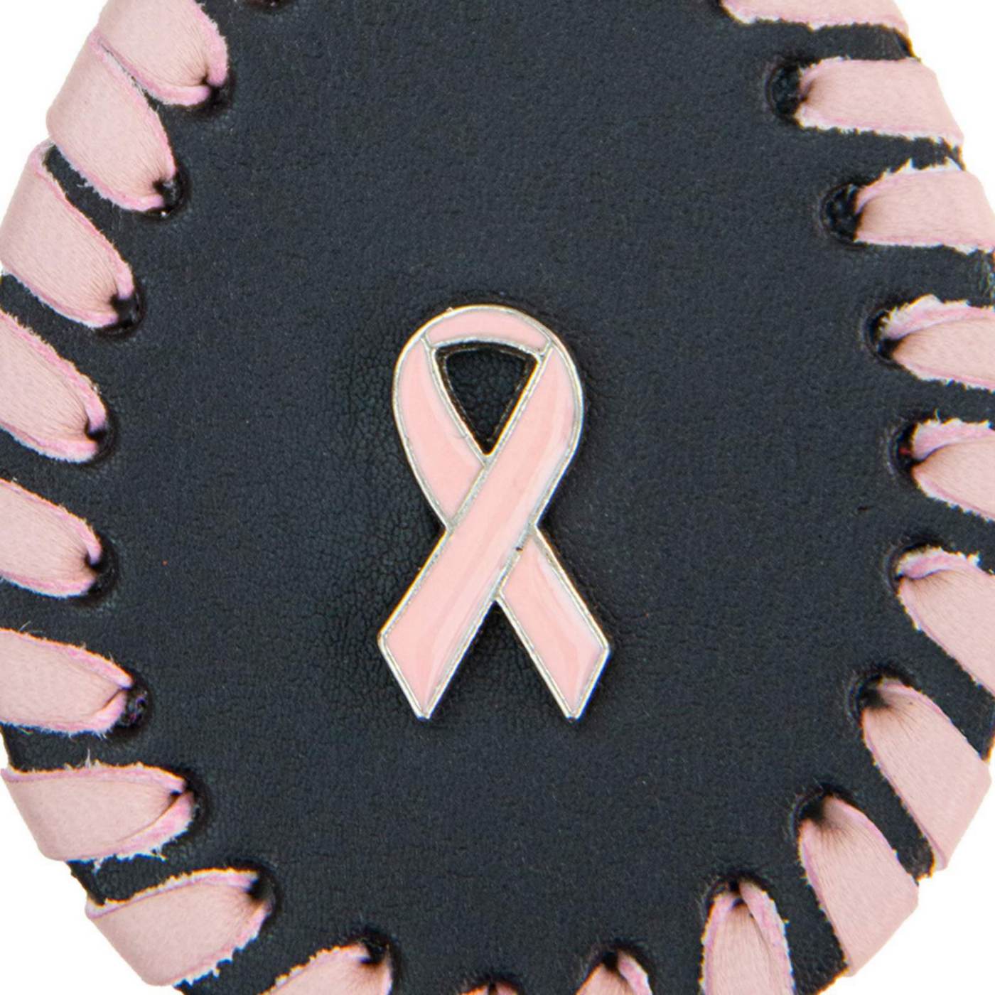 Milwaukee Leather Pink Ribbon Pewter Emblem Key Chain - MLA9509