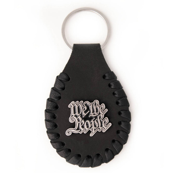 Milwaukee Leather Black We The People Pewter Emblem Key Chain - MLA9513
