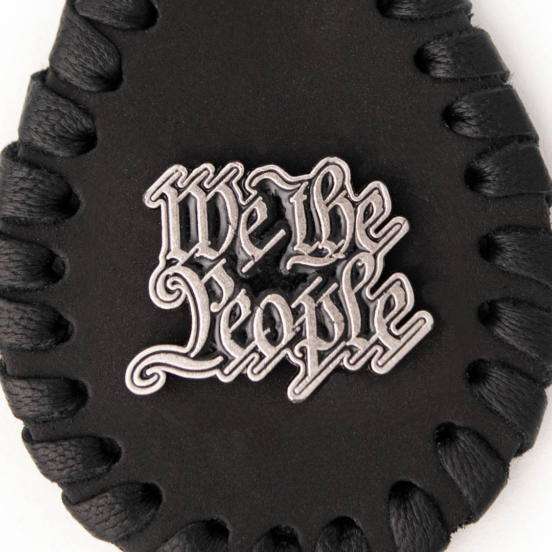 Milwaukee Leather Black We The People Pewter Emblem Key Chain - MLA9513