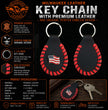 Milwaukee Leather Black Key Chain MLA9514
