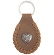 Milwaukee Leather Key Chain with Leather Original Pewter Emblem