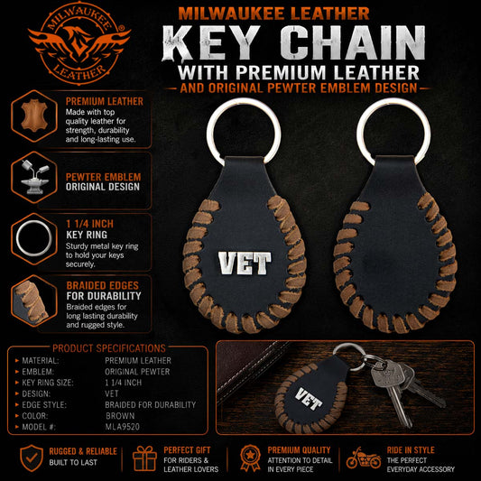 Milwaukee Leather Black Key Chain MLA9520