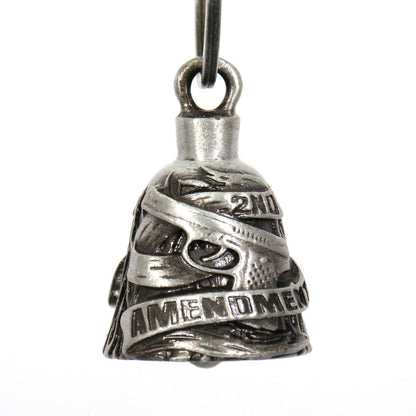 Milwaukee Leather MLB9001 '2nd Amendment' Motorcycle Good Luck Bell | Key Chain Accessory for Bikers