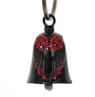 Milwaukee Leather MLB9004 'Wings with Red Diamond' Motorcycle Good Luck Bell | Key Chain Accessory for Bikers